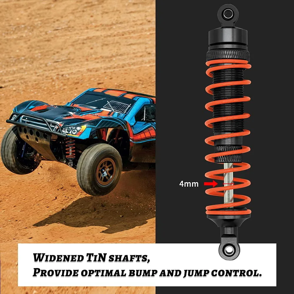 4 шт. металлические передние и задние амортизаторы для Traxxas Slash нержавеющий