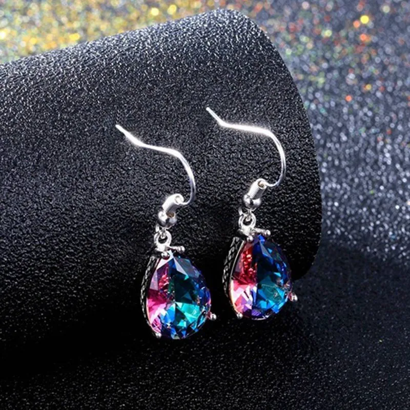 Великолепные женские серьги-капли с кубическим цирконием AAA ювелирные серьги на