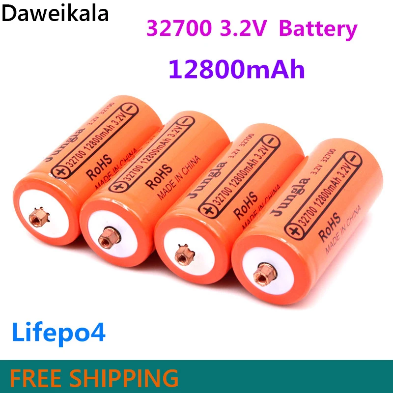 

10PCS 100%Original 32700 12800mAh 3.2V Lifepo4 Rechargeable Battery Professional Lithium Iron Phosphate Power Battery with Screw