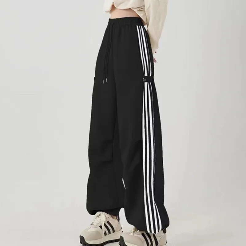 Женские Летние Полосатые Широкие Брюки В Стиле Хип-хоп