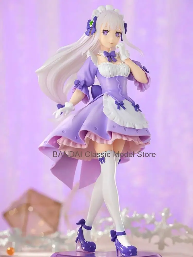 Фото Оригинальная фигурка FuRyu Re:Zero — Жизнь в другом мире с нуля, Эмилия Эхидна, аниме-фигурка милой девушки, коллекционные украшения, подарки №5