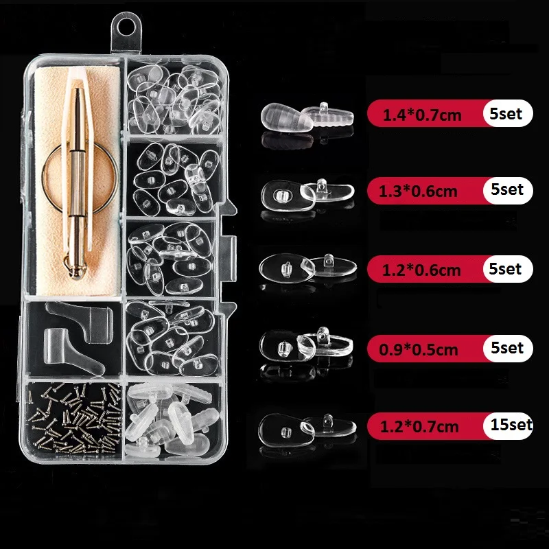 

Tiny Screws Nut Nose Pad Assortment Repair Tool For Micro Eyeglass Sun Glasses Spectacles With Micro Screwdriver And Pliers