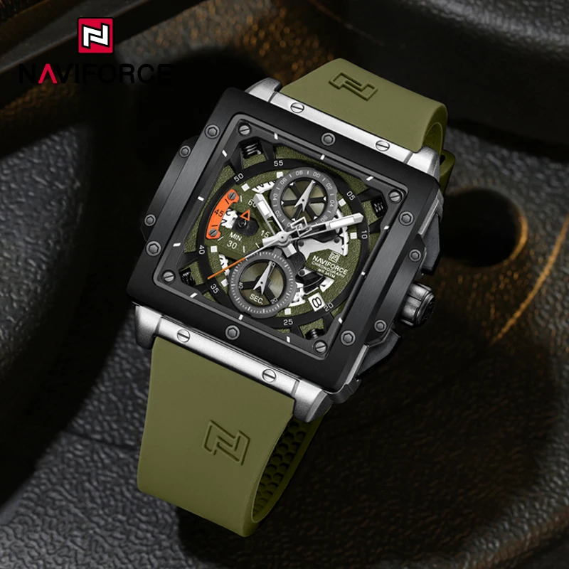 NAVIFORCE новые стильные часы для мужчин повседневные спортивные кварцевые