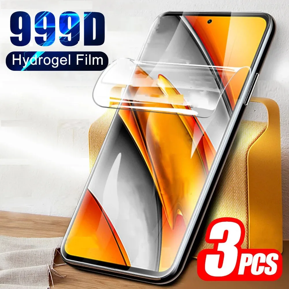 

3PCS Hydrogel Film For Xiaomi Poco X3 NFC X2 M3 M2 C3 F2 Pro F3 Protective Film Mi 10 10T 11 Lite 11X Pro 10i 11i Mix 2 3 film