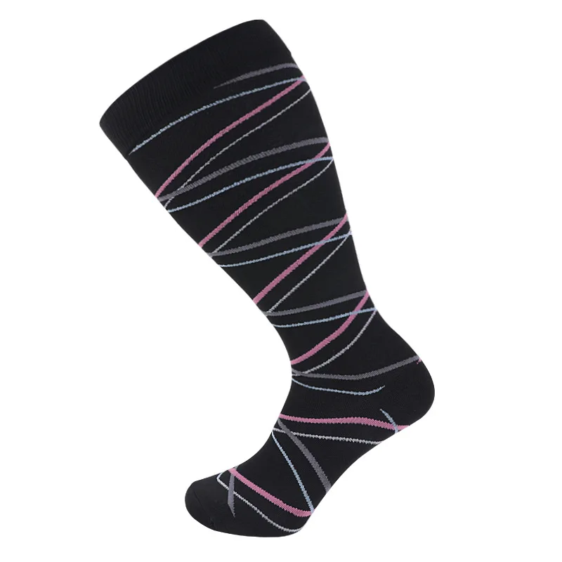 Unisex Plus Size High Elastic Compression Socks for Exercise, Printed Compression Socks for Overweight Individuals