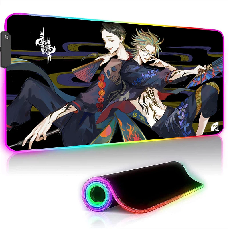 

Rgb Desk Mat Tokyo Revengers Large Mouse Pad Gaming Accessories Led Deskmat Game Mats Mousepad Xxl Gamer Mause Anime Office Pads