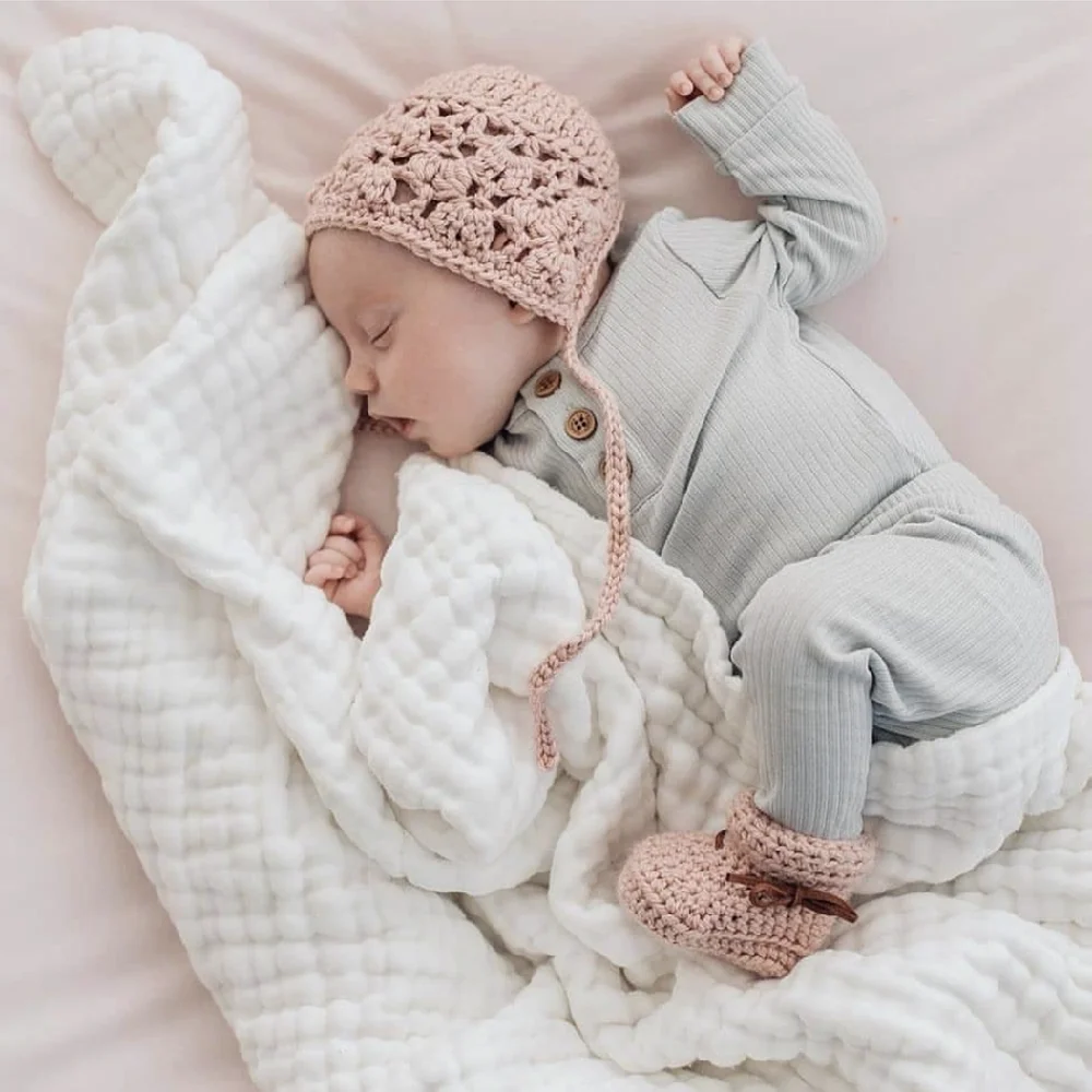 

6 Layers Newborn Cotton Gauze Cover Infant Burp Cloths Baby Receiving Blanket Swaddle Wrap Muslin Baby Blanket Bath Towel