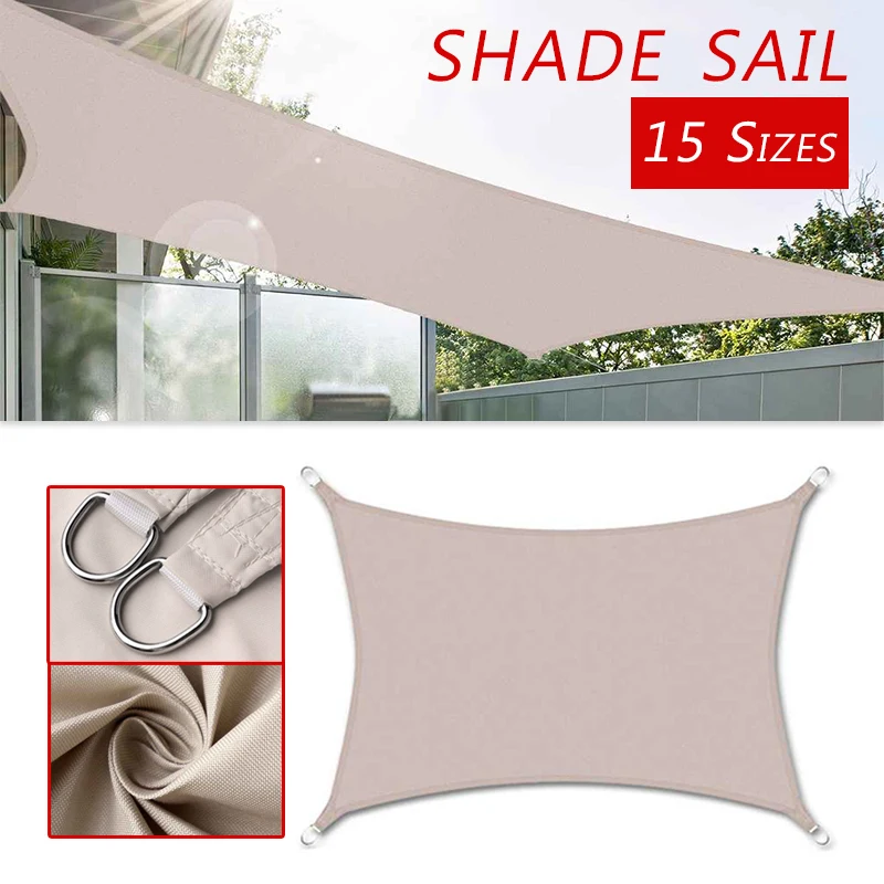 

300D Waterproof SunShade Sail Outdoor Awnings For Garden Sun Shade Sail Beach Tent Camping Canopy Yard Sail Beach Car Awning