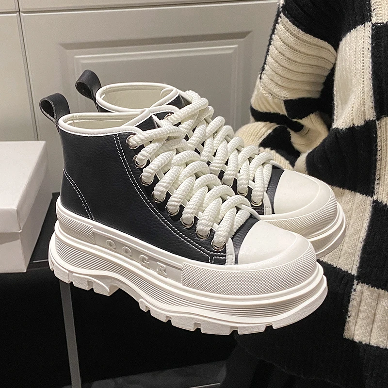 

Hot Sale Sneakers Comfortable Shoes for Women Breathable Canvas Shoes Fashion Lace Up Flat Ladies Casual Brand Zapatos Mujer