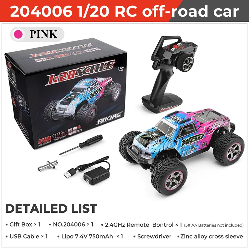 WLTOYS 204006 Радиоуправляемая машина 1/20 2 4G 80 м электрические внедорожные автомобили