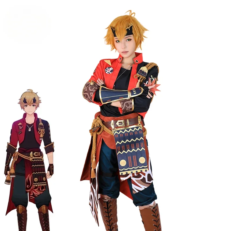 Игра Genshin Impact Tohma Косплей Костюм Тома для мужчин Хэллоуин Полный комплект