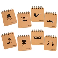 a7 kraft paper portable notepad flip up coil mini planner agenda learning stationery gift class budget blank inner page notebook