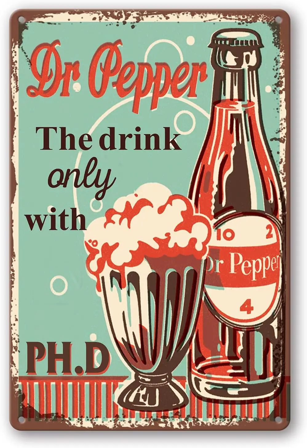 DOSEK Металлическая жестяная вывеска Винтажная совместимая Dr Pepper Предупреждающие