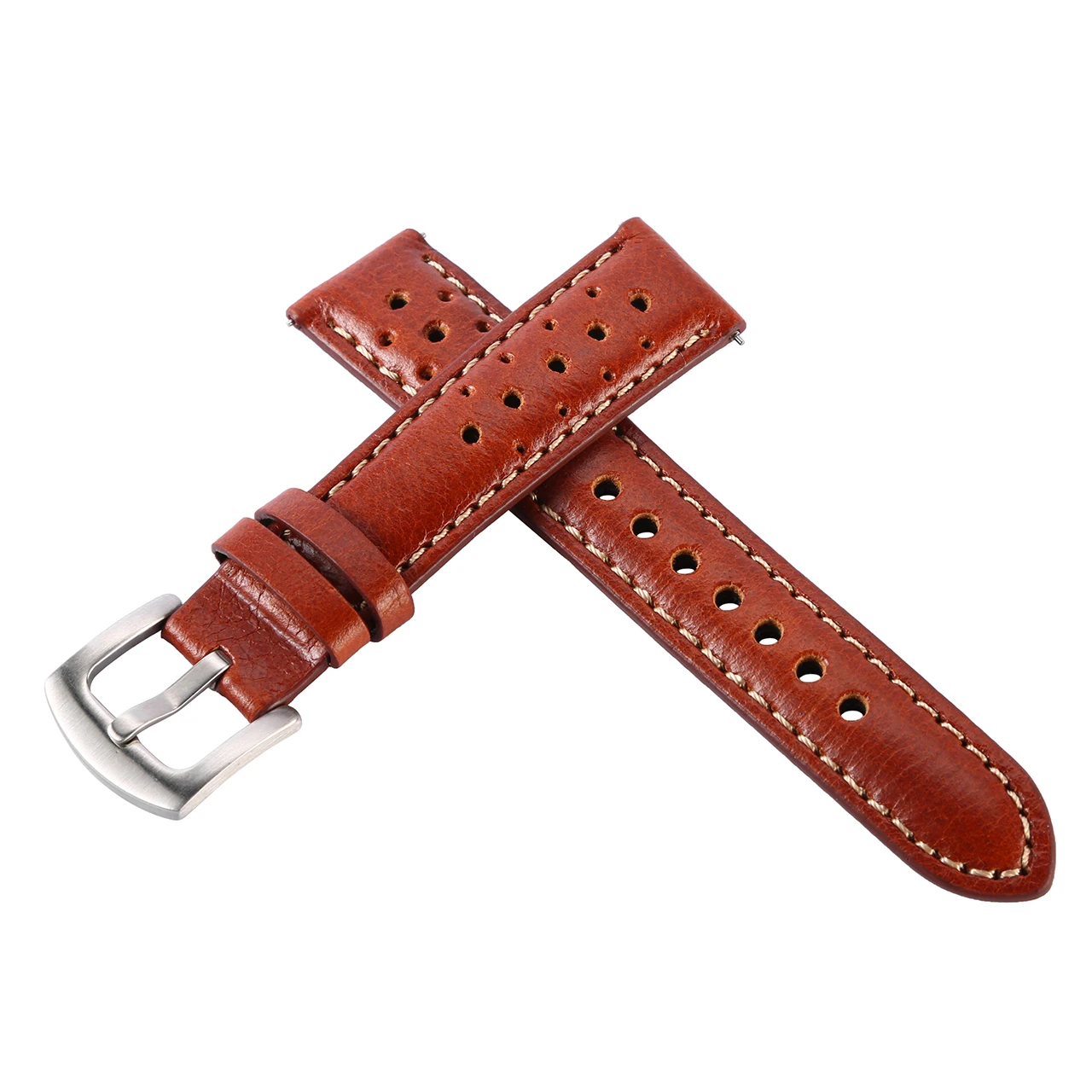 Handmade Cowhide Breathable Watch Band 18 19 20 22mm Men Women 4 Colors Oil Wax Genuine Leather Strap Watchband Accessories