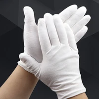 mens womens white polyester cotton gloves labor insurance outdoor work gloves labor insurance jersey beaded etiquette gloves
