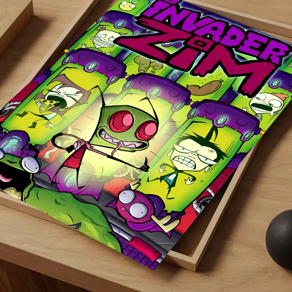 I-Invader Z-Zim Высококачественный Мультяшный Постер HD Цифровая Печать Настенное