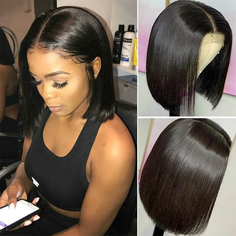 

Women's Hair Wig With Short Fringe Straight Hair Chemical Fiber Head Cover