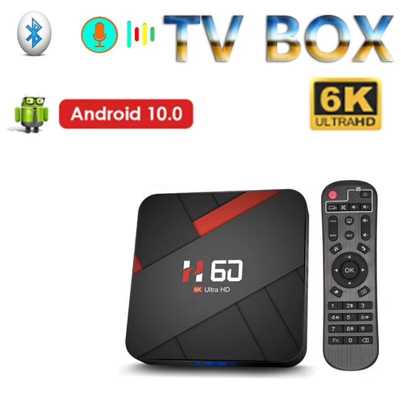 

HD 6K Android 10.0 2.4G 5GHz WiFi Bluetooth Smart Set-Top tv Box HDMI-Compatible Media Player 3D Voice Assistant smart TV Box