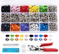 200100pcs metal sewing buttons set hollowsolid prong press studs snap fasteners for installing clothes snaps diy family tailor