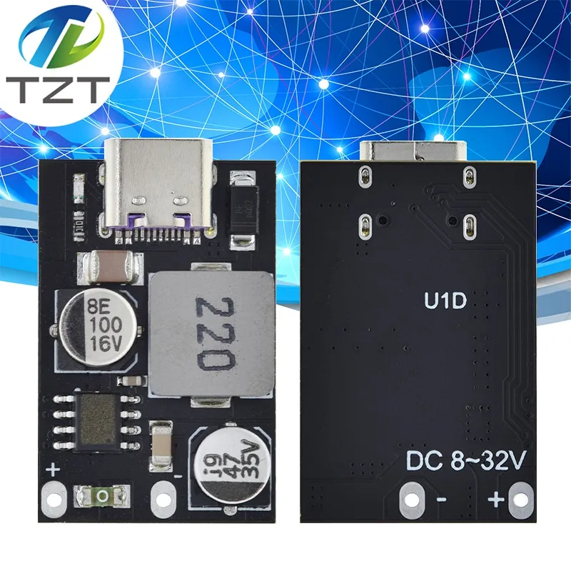 DC 8-32 В 20 Вт PD3.0/PPS/QC3.0 Apple Huawei MTK Samsung DIY Понижающий модуль быстрого зарядного