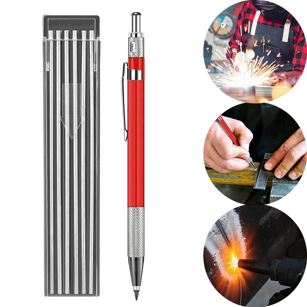With 12pcs Silver Streak Refills Metal Marker Mechanicalhs Welding Equipment Accessories