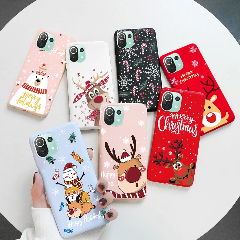 Рождественский Мягкий силиконовый чехол для Xiaomi Mi 11 Lite 5G NE 6 55 &quotОболочка Mi11Lite