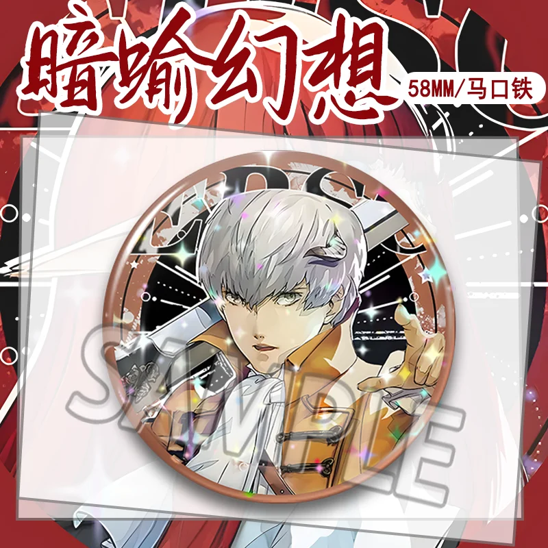58 мм Metaphor Refantazio аниме игра металлический значок мультфильм рюкзак косплэй