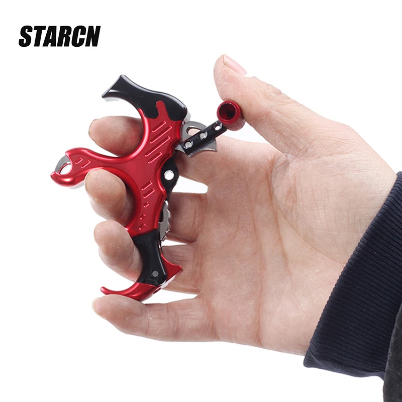 Archery Bow Release Aid 3 Finger Thumb Caliper Trigger Grip for Men Women Outdoor Hunting Training Practice Release Aid