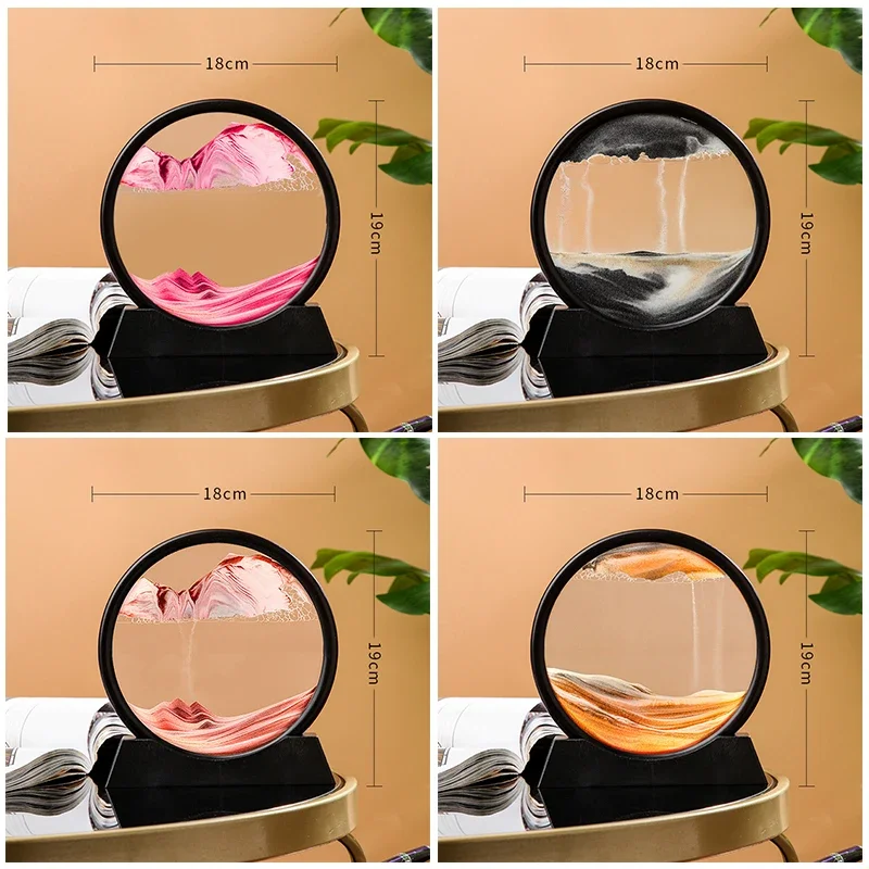 3D песочные часы зыбучие пески движущийся песок художественная картина круглое