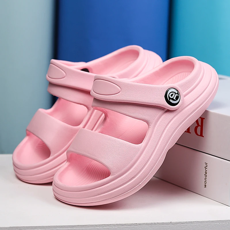 Kids Girls Clogs Summer Water Shoes Beach Platform Waterproof EVA Pink Sandal Breathable 2 To 8 Years Children Girls Sandals
