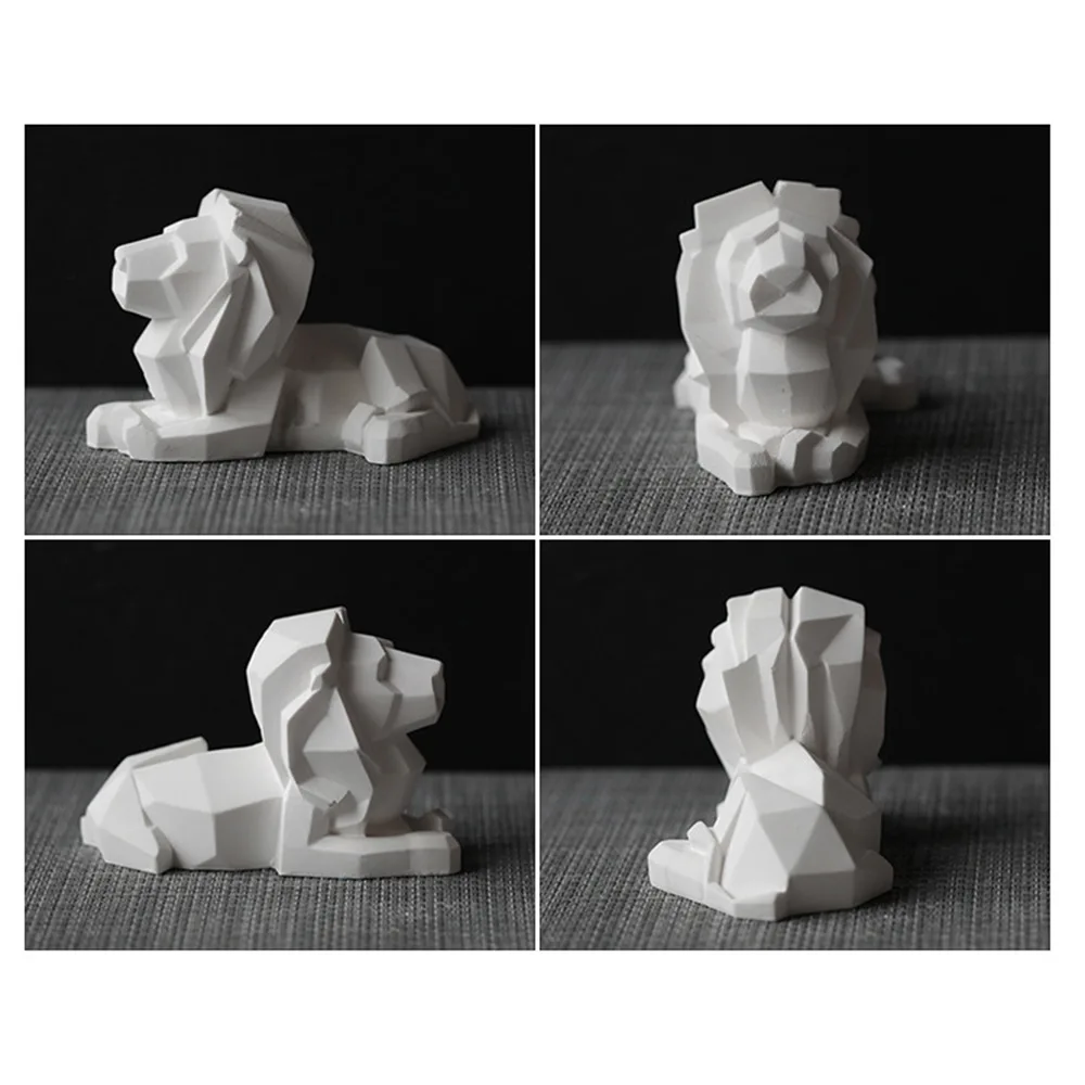 Геометрическое украшение в виде льва и свечи силиконовая форма сделай сам форме