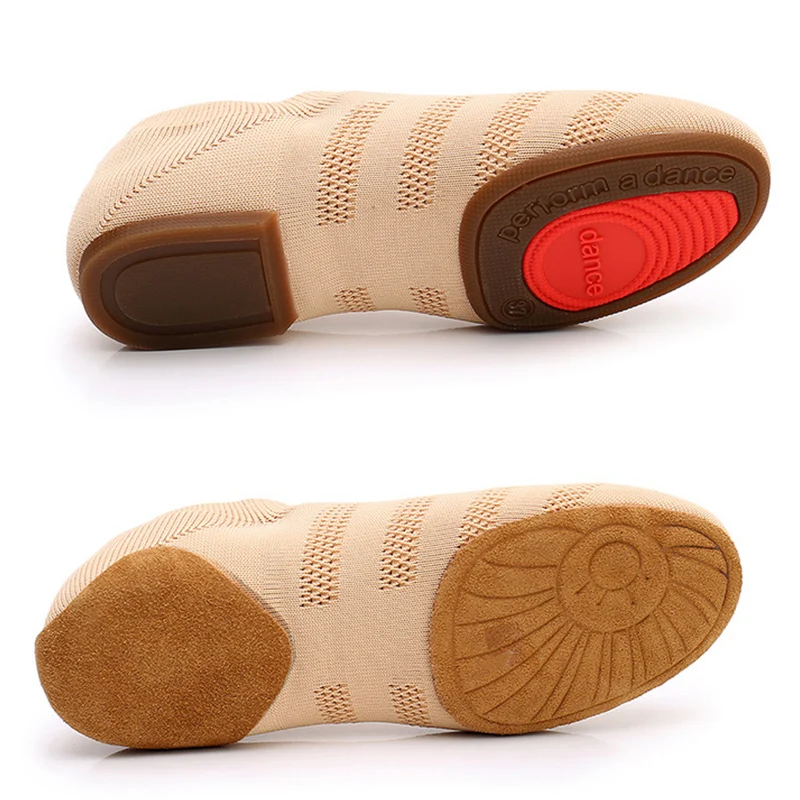 Women Jazz Latin Dance Shoes Ladies Ballroom Yoga Ballet  Shoes Breathable Flying Mesh Flat Practice Modern Girls Dance Sneakers