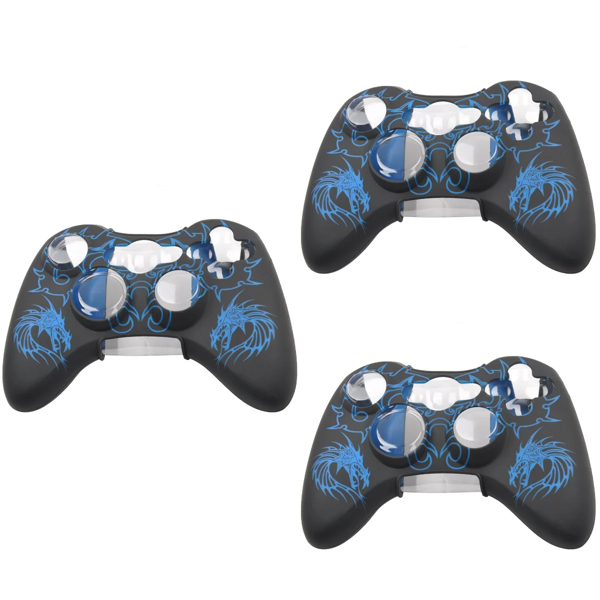 

3pcs Skin Case Cover for 360 Controller (Blue)