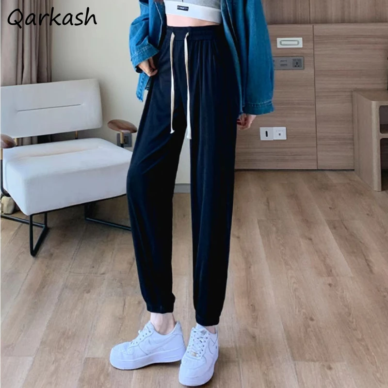 

Harem Pants Women High Waist Summer Loose Cool Streetwear Casual Fashion Ulzzang Solid Females Harajuku Cozy штаны Popular Young
