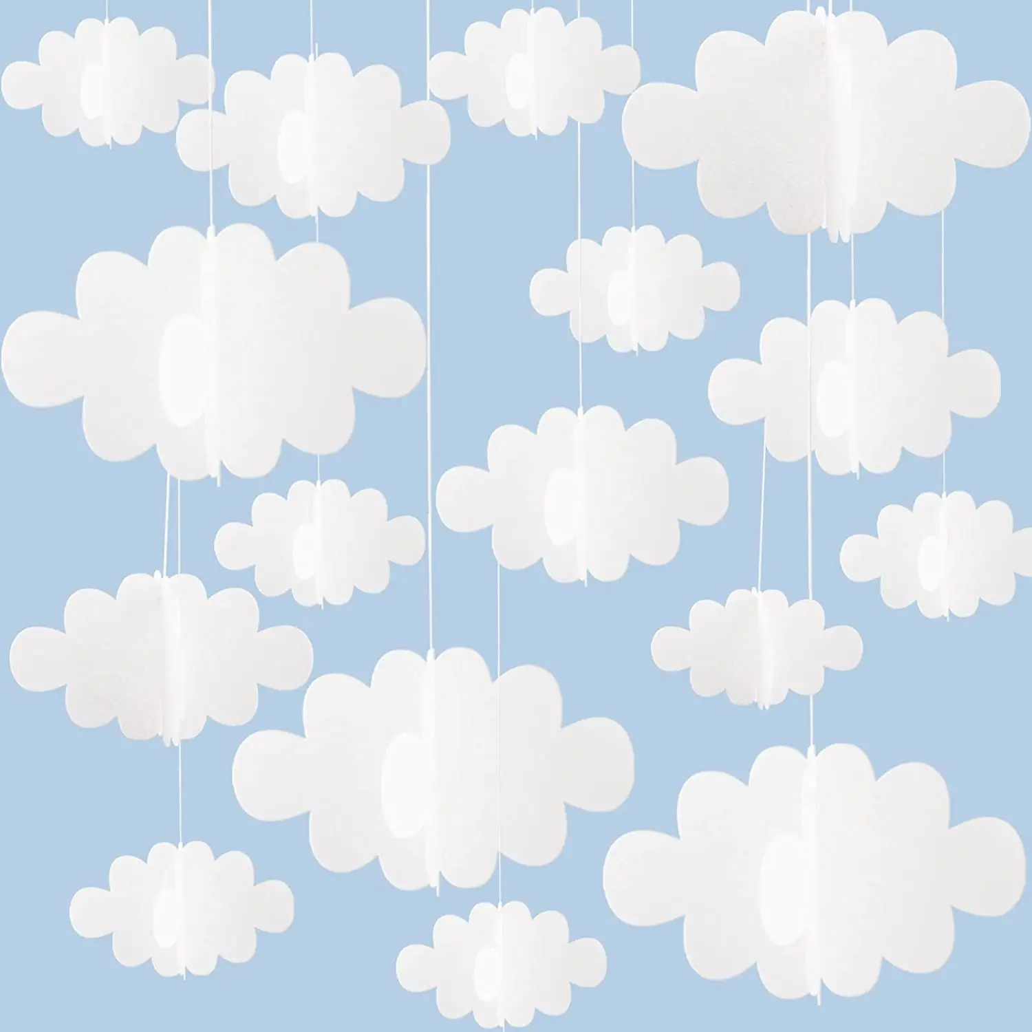 

16pcs 3D cloud decoration, ceiling cloud, artificial cloud, false cloud decoration, wall decoration, cloud, imitation decoration