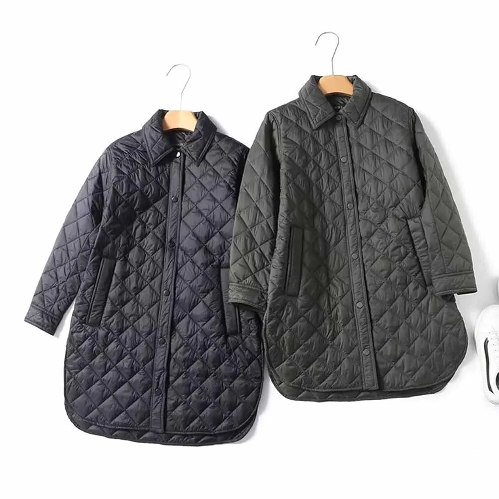 

Куртка женская стеганая на пуговицах, на осень и зиму