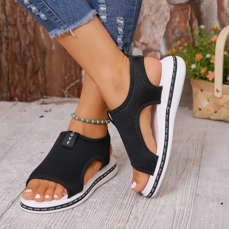 

Summer Peep Toe Shoes of Women Wedge Platform Sandals Women Plus Size Height Increase Casual Beach Ladies Sandals Large Size