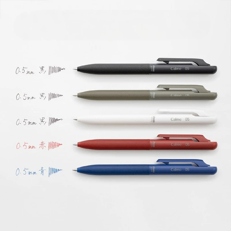 1pc Pentel Calme Mute Press 0.5 Ballpoint Pen Medium Oil Pen Japanese Stationery  School Supplies images - 6