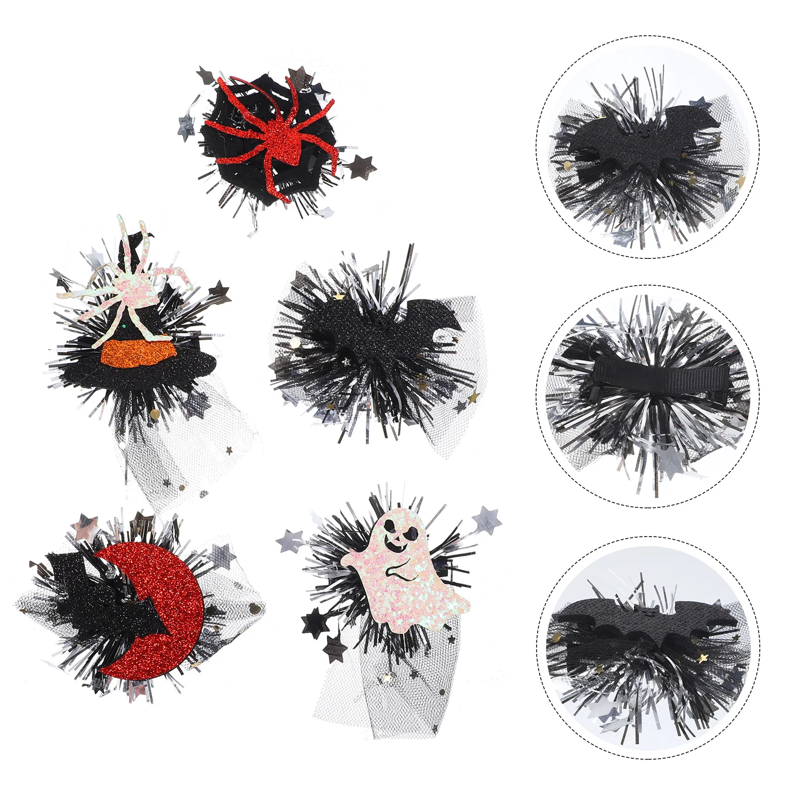 

10 Pcs Hair Clip Clips Halloween For Women Accessories Tongs Cosplay Goth Spider Holiday Barrettes