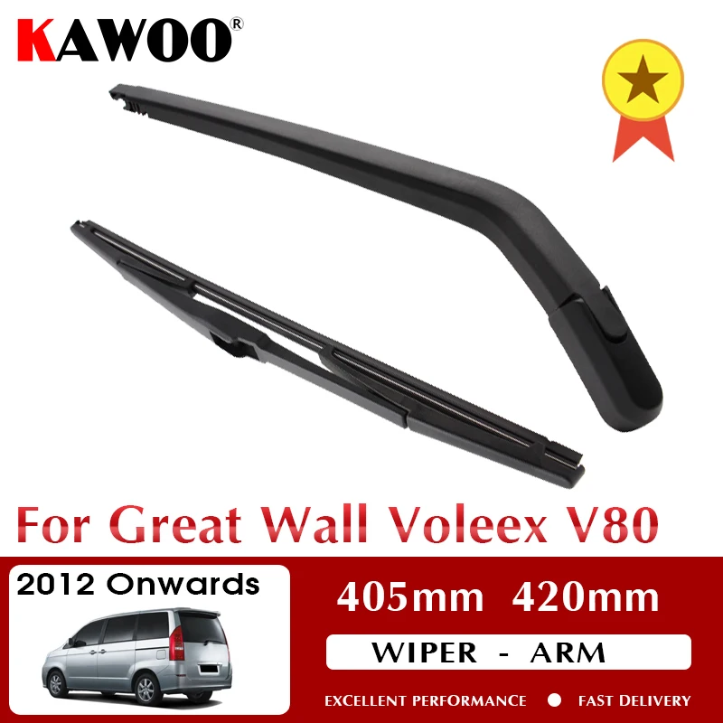 

KAWOO Car Rear Wiper Blade Blades Back Window Wipers Arm For Great Wall Voleex V80 Hatchback 2012 Onwards 405mm Windscreen Wiper