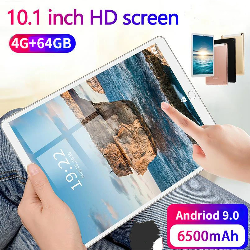 Hot sale Android 9.0 Tablet Pc 10.1 Inch 4GB+ 64GB WIFI + GPS 4G Wifi Tablets Dual SIM Dual Camera Kids tablet