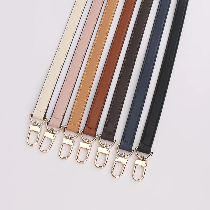 Lady Genuine Leather Strap Handbag Bag Belt DIY Bags Handle With Silver Gold Black Hardware Replacement Bag Short Straps