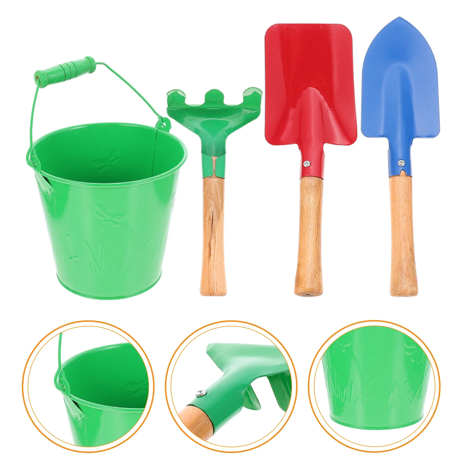 

1 комплект, Детские искусственные лопаты для посадки, лопаты для садоводства, садовые лопатки, грабли, пляжный песок для малышей, для детей