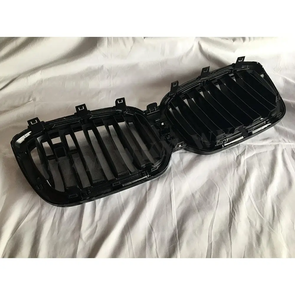 Глянцевый черный передний бампер из АБС-пластика гоночные решетки передняя