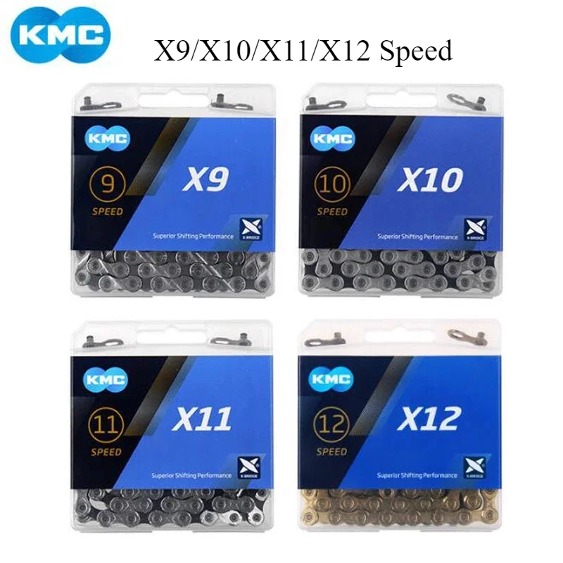 Велосипедная цепь KMC X8 X9 X10 X11 X12 для дорожного велосипеда скоростей 8/9/10/11/12