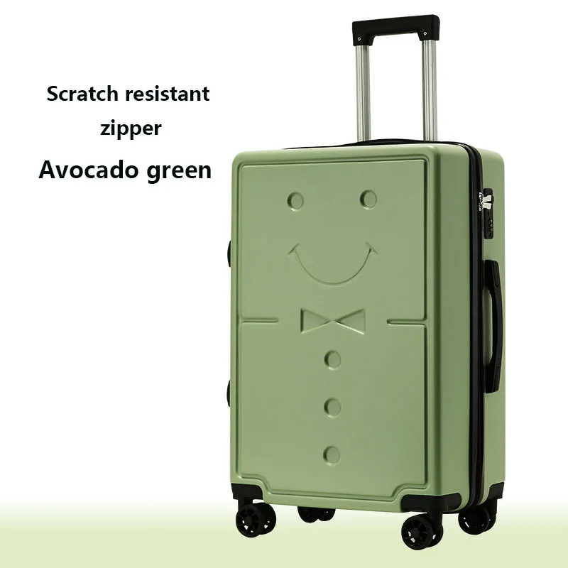 2022 New Cute Smiling Face 20 Inch Suitcase, Durable And Strong, Large Capacity Universal Wheel Suitcase