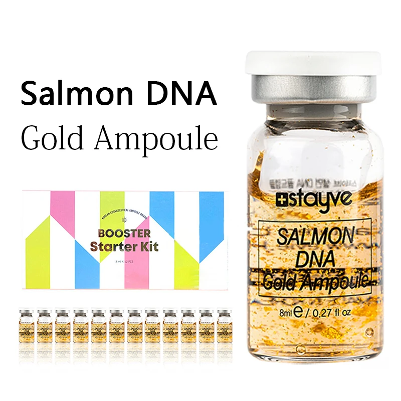 Сыворотка-бустер Stayve Salmon DNA Gold Ampoule 8 мл: Отбеливание, Осветление, Антивозрастной эффект, Увлажнение. Набор для красоты. (art.: 3920d903b64fb) - 3920d903b64fb