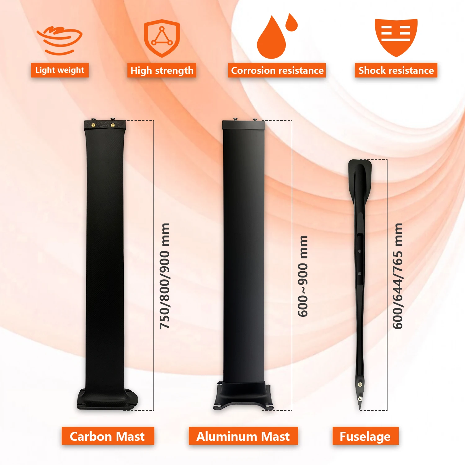 Хорошая производительность ART V2 939 подводные крылья из углеродного волокна доска