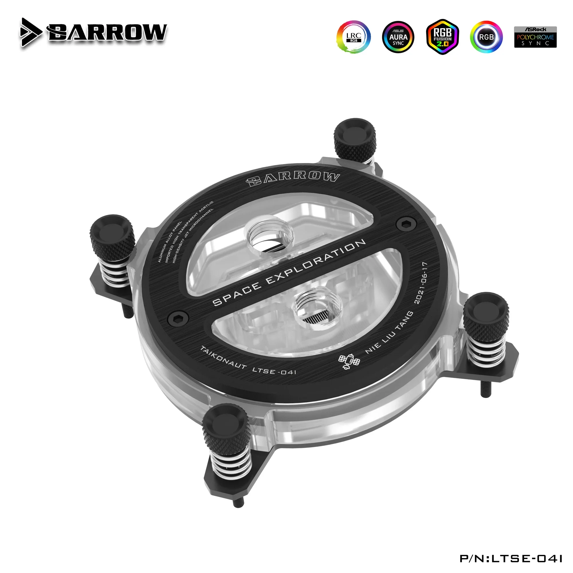 Блок водяного охлаждения процессора Barrow для Intel X99 AMD акриловая/POM жидкостная