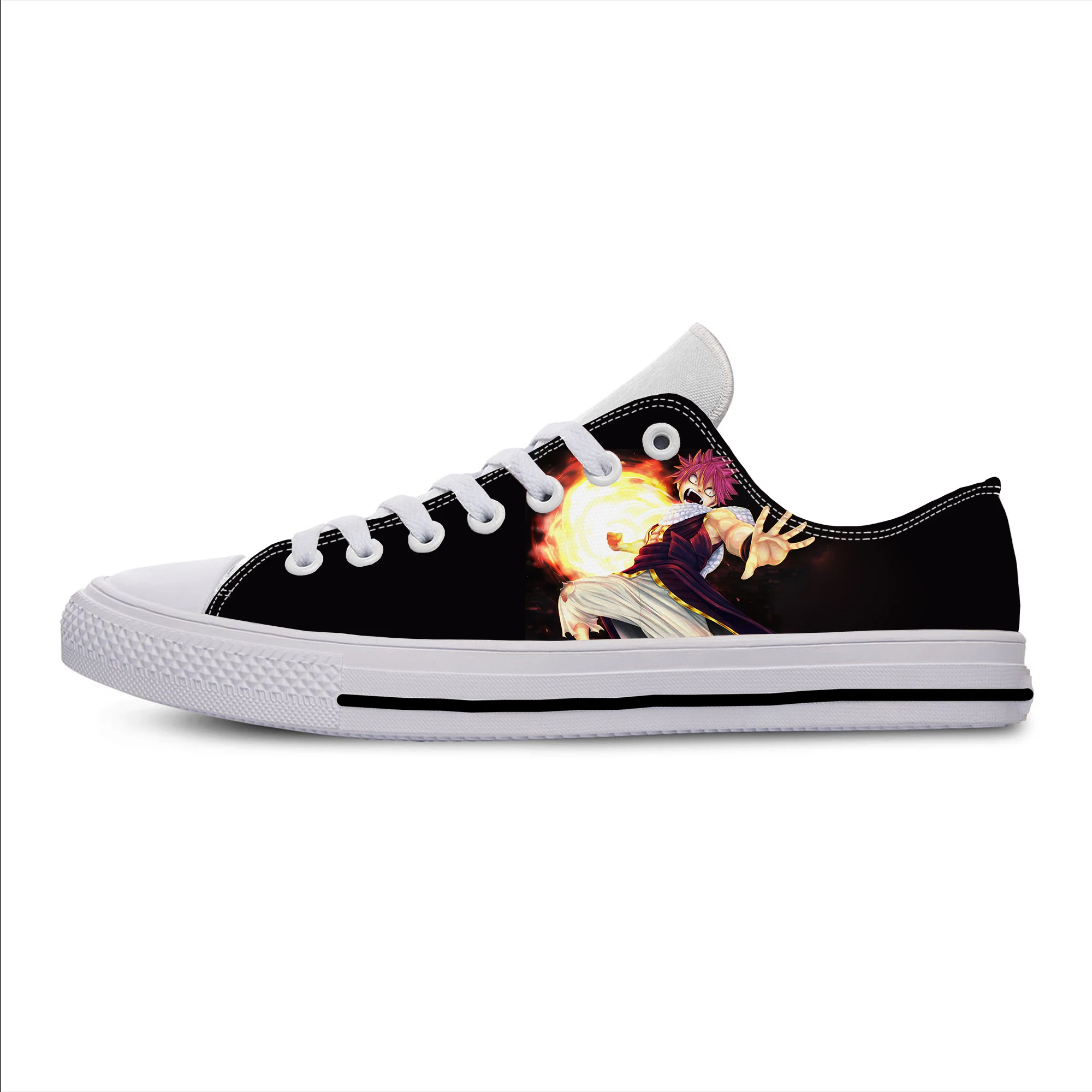 

Japanese Anime Manga Cartoon Fairy Tail END Funny Casual Cloth Shoes Low Top Breathable Lightweight 3D Print Men Women Sneakers